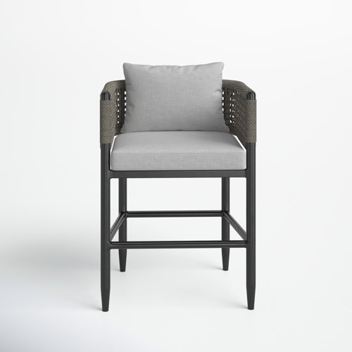 Joss & Main Scotia 30" Patio Bar Stool with Cushion Wayfair